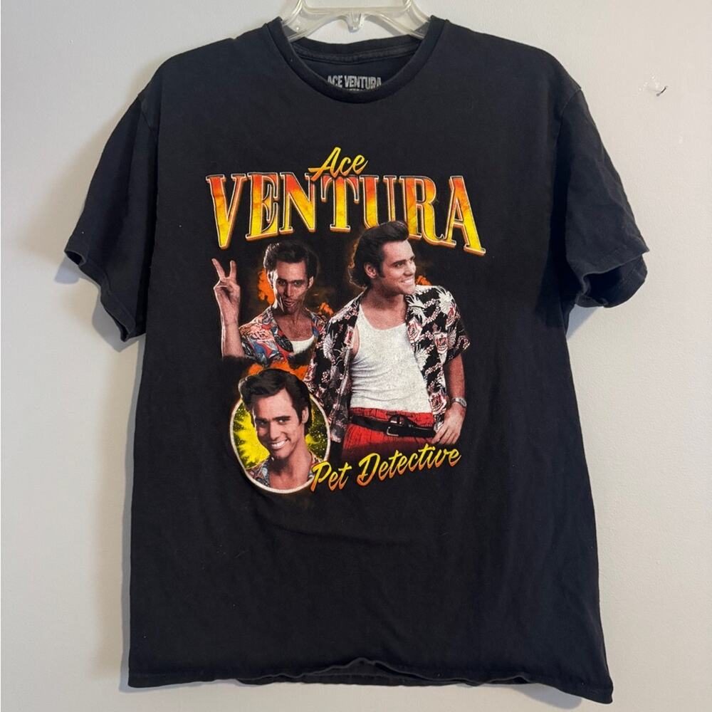Ace Ventura Pet Detective Black Graphic T-Shirt size Large